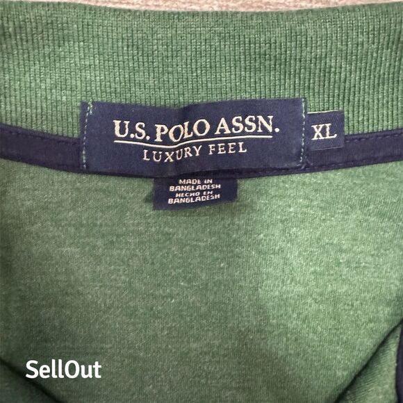 U.S. Polo Assn. Men's Green Interlock Polo Shirt XL Luxury Feel - Picture 7 of 12
